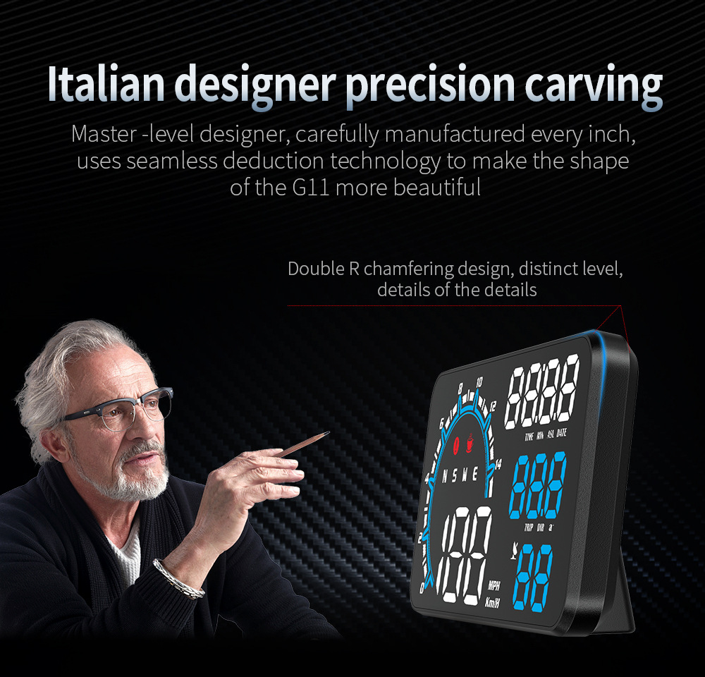 Cross-border high-definition digital display car monitor GPS universal car projector manufacturer in-stock HUD head-up display