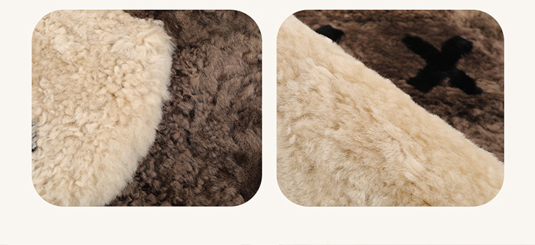 Winter pure wool car seat cushion violent bear cartoon unisex cute cartoon bear warm plush seat cushion