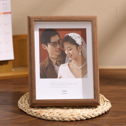 Wooden hollow three-dimensional photo frame table wholesale 5 inches 7 photo frames 6 wall hanging 8 glass photo frames 10 manufacturers A4