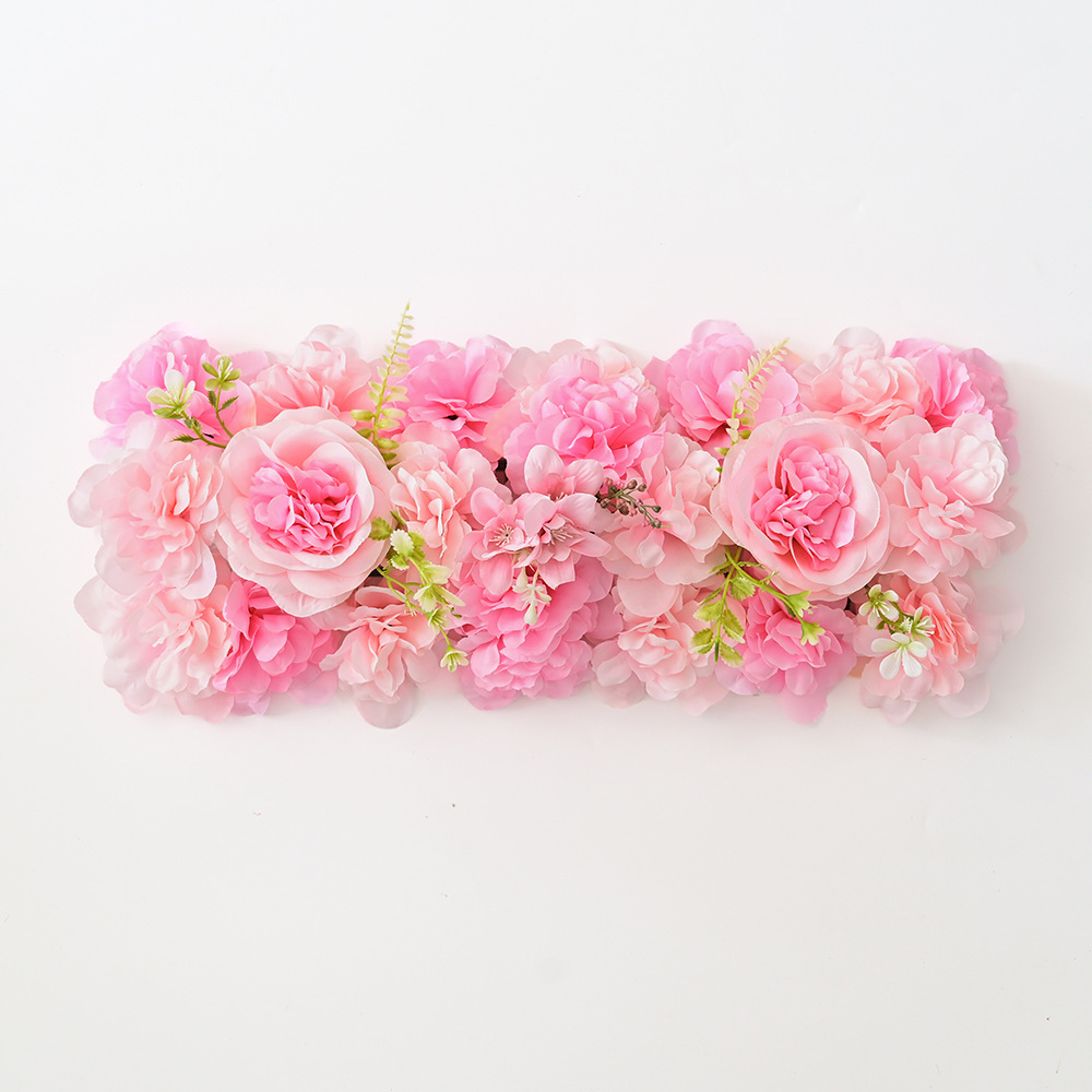 2025 Amazon nuevos productos transfronterizos bodas flores de bodas decoración de pared flores de seda rosa color macarón filas de suelo