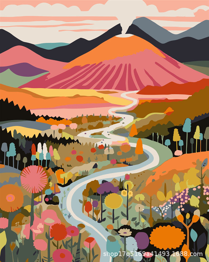 Pintura al óleo digital DIY pintura al óleo hecha a mano para colorear lona núcleo de pintura acrílica serie de estilo explosivo al por mayor y al por menor