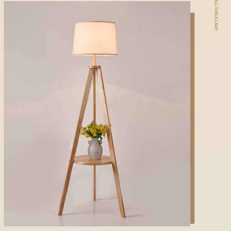 Xiangyu Modern Sadian Apartment Dormitorio de arte en madera nórdica Lámpara de pie creativa Sala de estar Lámpara de estante LED simple Iluminación image 1