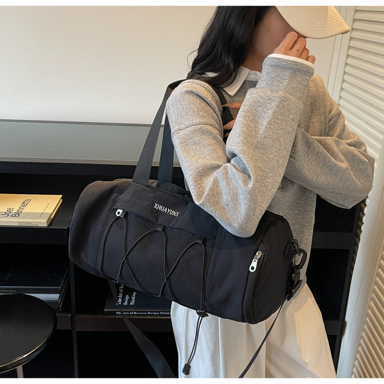 New Trendy Handheld Short-Distance Travel Bag Women's Fashion Lightweight Shoulder Crossbody Gym Bag with Independent Shoe Compartment Business Trip Luggage Bag