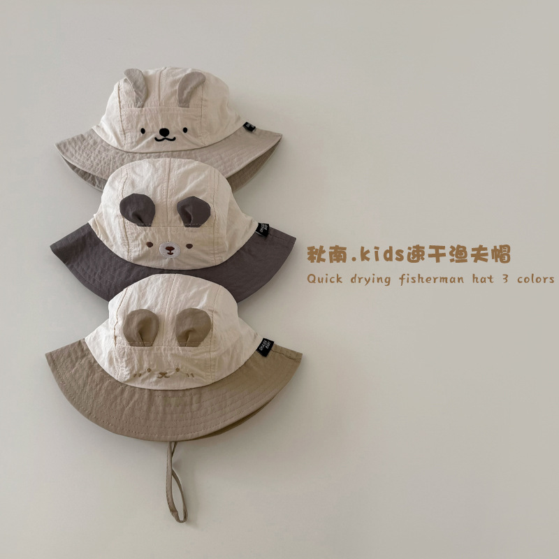 autumn south korean baby hat summer 2025 new ins cute quick-drying baby sun protection hat children‘s bucket hat