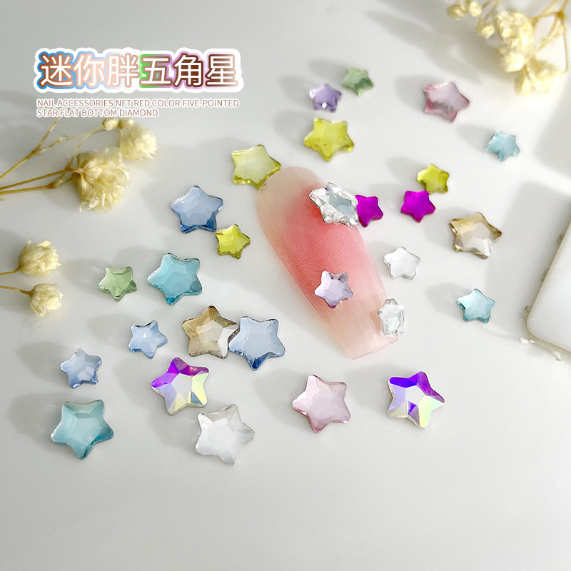 New Manicure Magic Color Japanese Style Simple Small Fresh Style Mini Chubby Small Five-pointed Star Nail Decorative PZ-65 New Manicure Magic Color Japanese Style Simple Small Fresh Style Mini Chubby Small Five-pointed Star Nail Decorative PZ-65