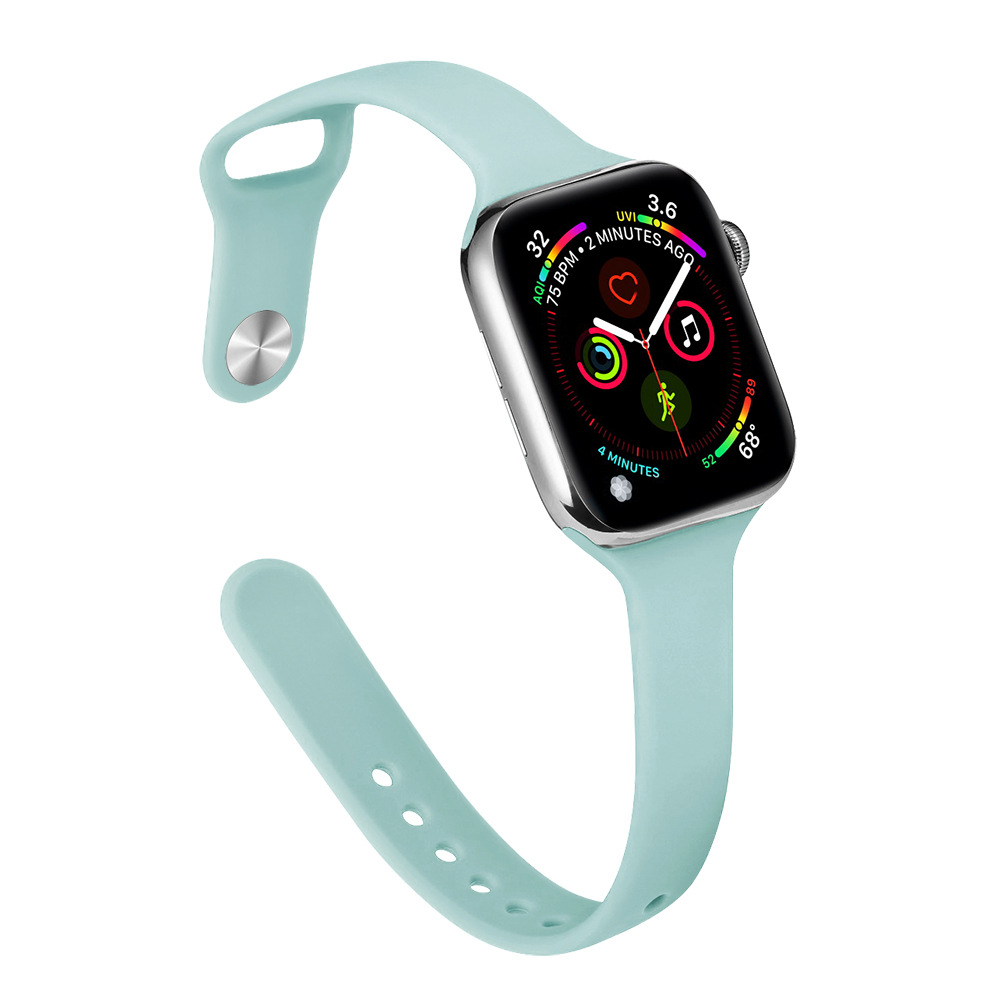 Aplicable Apple Watch correa Applewatch8SE7654 cintura pequeña correa de silicona delgada moda deportiva