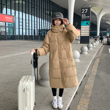 欧洲站羽绒棉服女中长款冬季2024新款过膝长款外套宽松加厚潮棉袄
