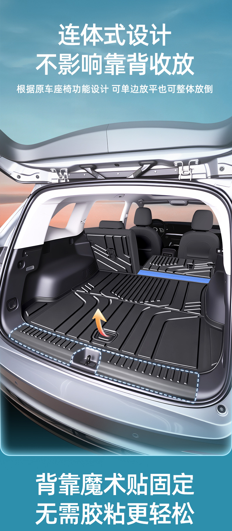 Suitable for 26 models of Buick Envision PLUS trunk mat, car interior accessories, TPE trunk mat modification parts