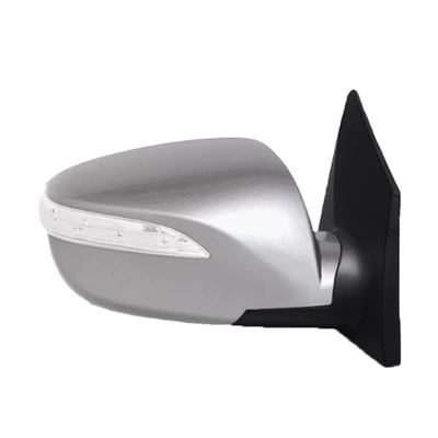 Mirror 10 to 17 Years | Rear mirror/rearview mirror assembly - left-driver-10-17-models-5-lines-crystal-silver