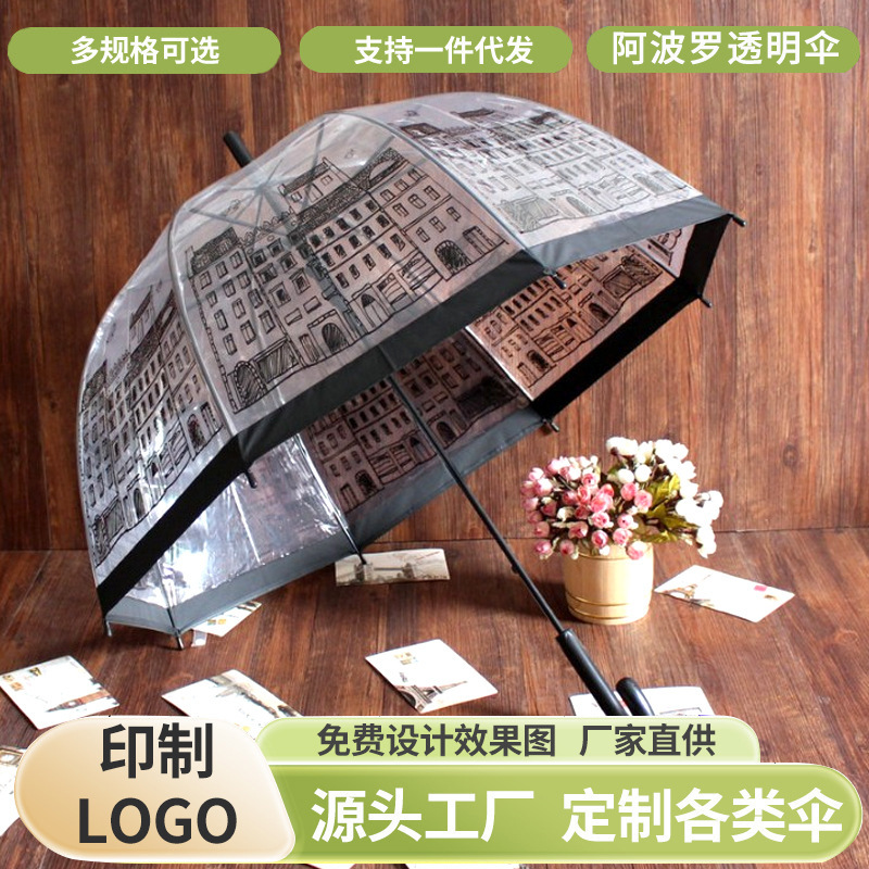 Apollo Transparent Umbrella Birdcage Umbrella Cartoon Princess Umbrella Factory Direct Sales Transparent Umbrella Apollo Transparent Umbrella Wholesale