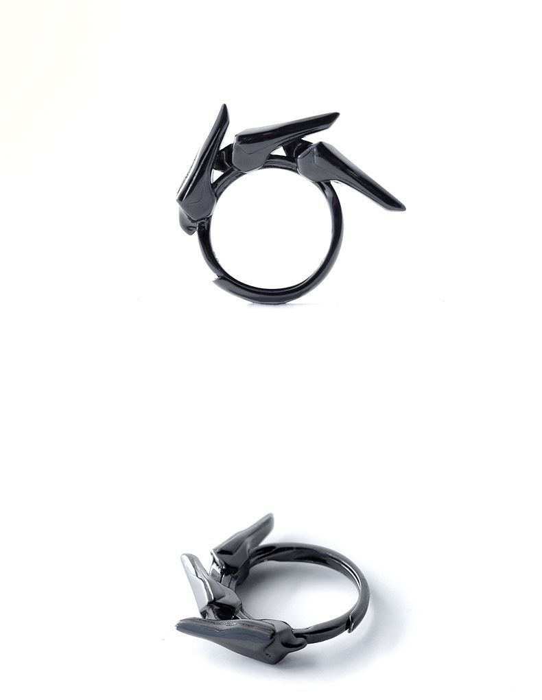 fashion personality niche plated s925 silver open ring men and women