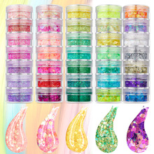 亚马逊啫喱七层连体瓶 金葱粉闪粉美甲饰品史莱姆配件眼妆甲油胶