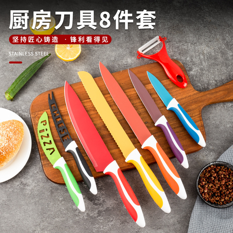 工厂直供厨具刀具套装19件套硅胶厨具套装17件套厨房用具组合套刀详情3