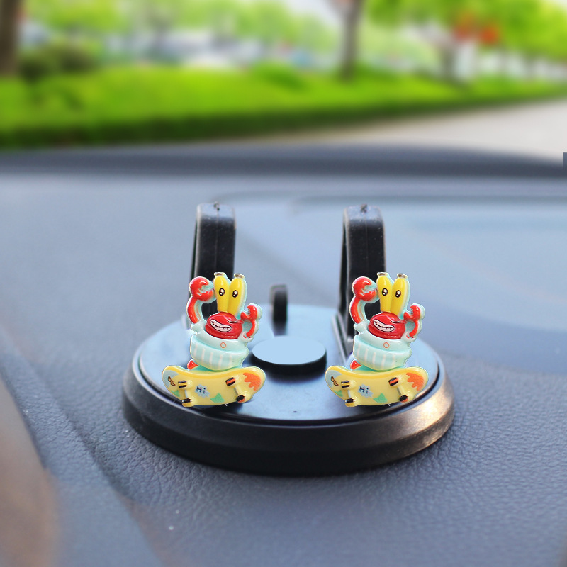 Nueva creatividad SpongeBob accesorios de automóviles dibujos animados consola central de aire acondicionado accesorios de salida de aire