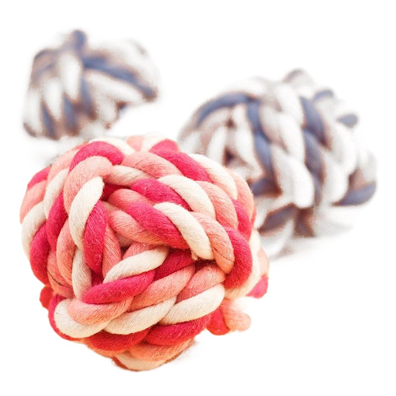 Juguetes para mascotas, varias pelotas de cuerda de algodón, pelotas de tenis de cuerda de doble nudo, frisbees para perros, cuerda para masticar para limpiar y rechinar los dientes de los perros, venta caliente transfronteriza