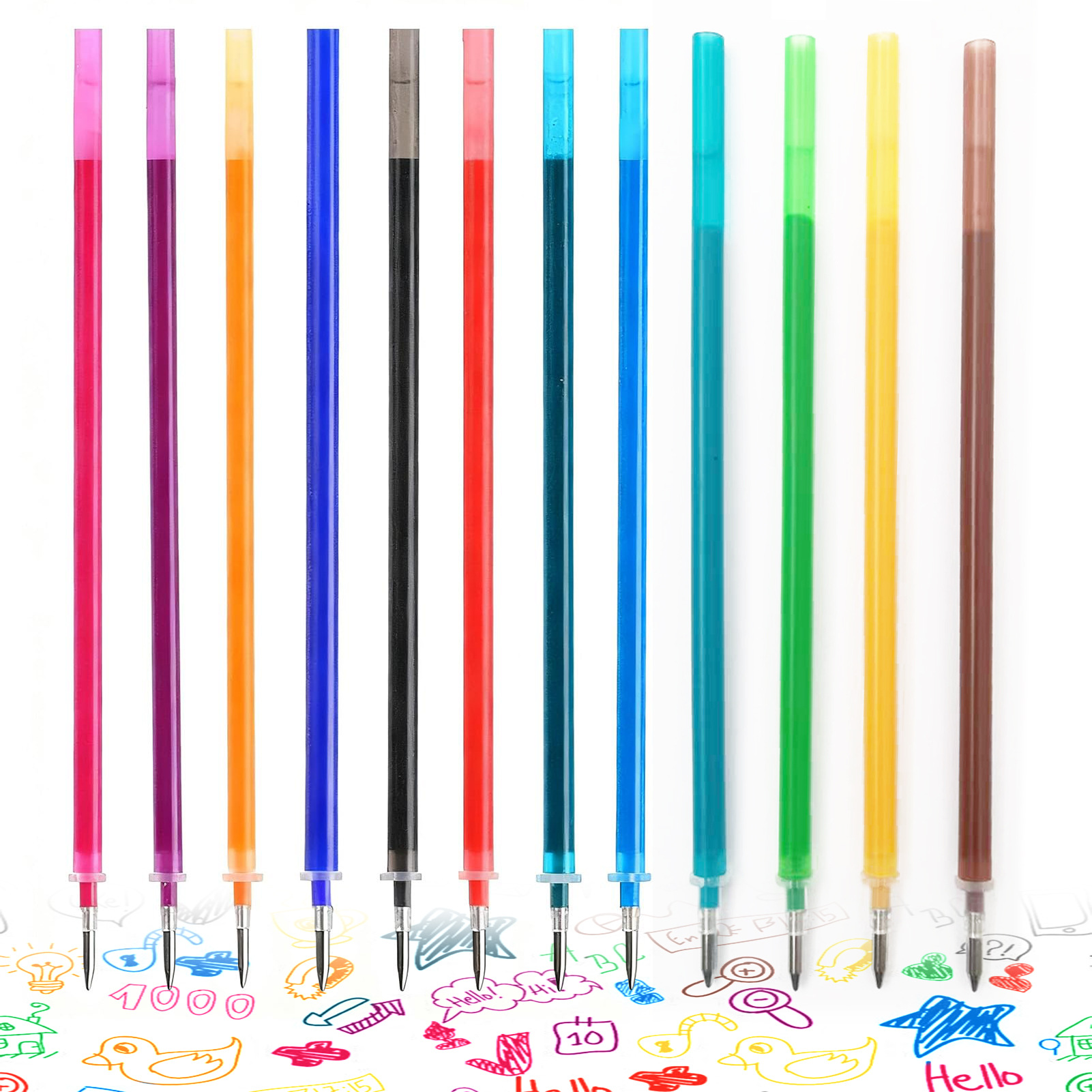 Amazon 13cm Erasable Pen Refills Cross-Border Color Erasable Thermal Pen 0.7mm Replacement Refills Wholesale