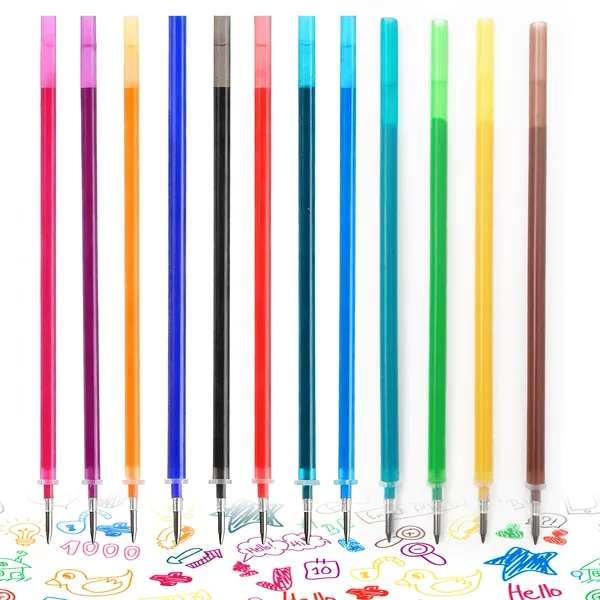Amazon 13cm Erasable Pen Refills Cross-Border Color Erasable Thermal Pen 0.7mm Replacement Refills Wholesale