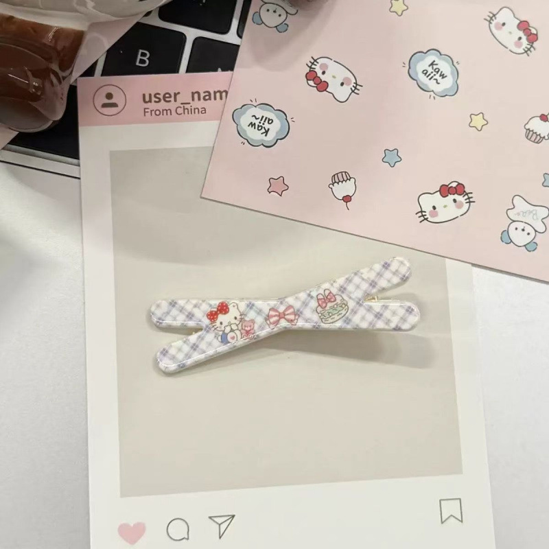 甜美卡通kitty猫发夹可爱少女心侧边夹刘海夹少女感发卡头饰学生|undefined