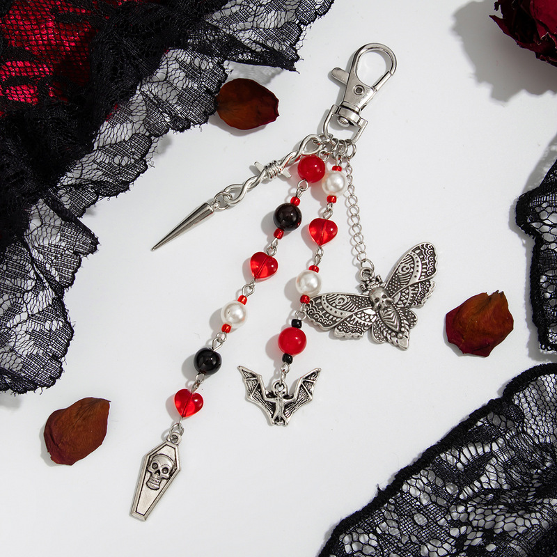 European and American Cross-Border Jewelry, Personalized Dark Style Gothic Waist Ornaments, Backpack Pendants, Halloween Style Fashion Keychains