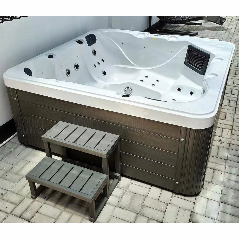 Jacuzzi de surf acrílico de lujo al aire libre termostático spa piscina jacuzzi inteligente gran piscina jardín