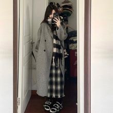 美拉德中长款毛呢外套女小个子洋气新款秋冬加绒加厚呢子大衣