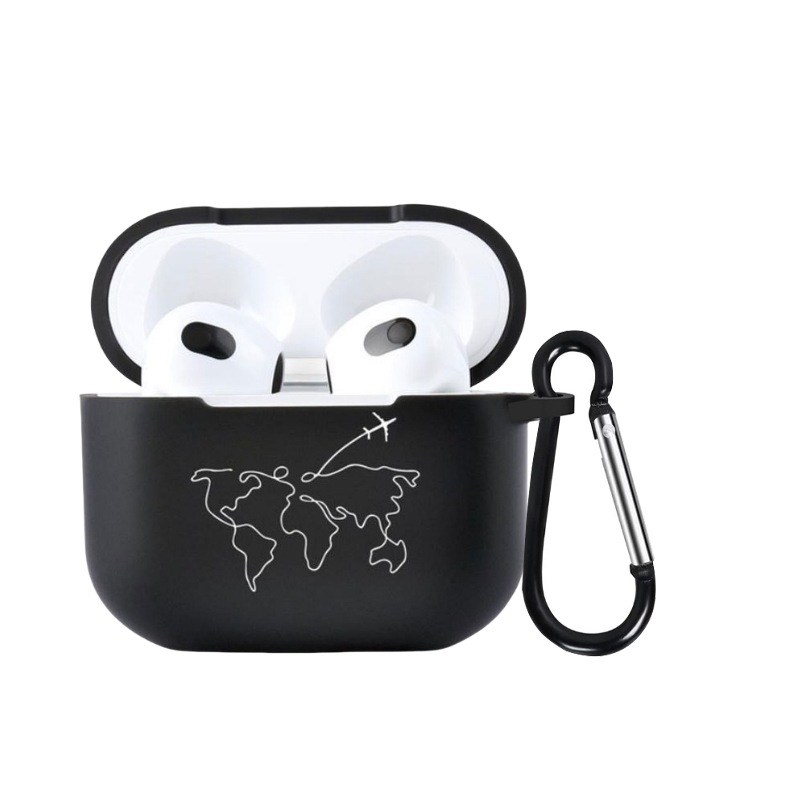 비행기 집으로 돌아가는 이어폰 케이스 + 카라비너