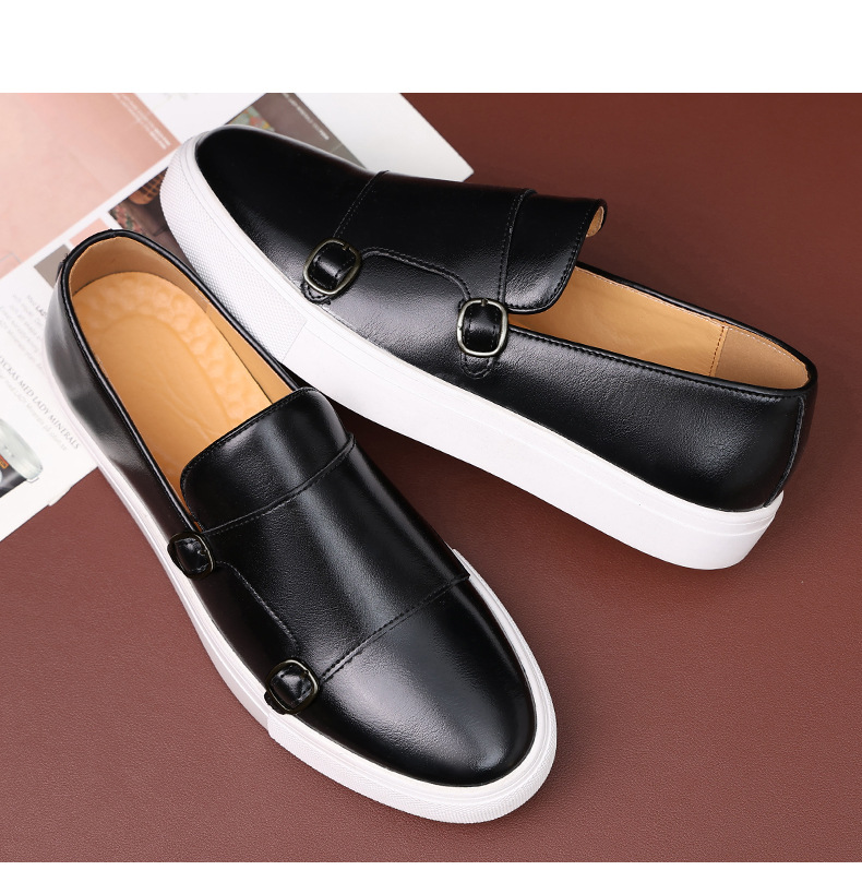 New men's loafers a pair of stylish casual leather shoes_voghion.com