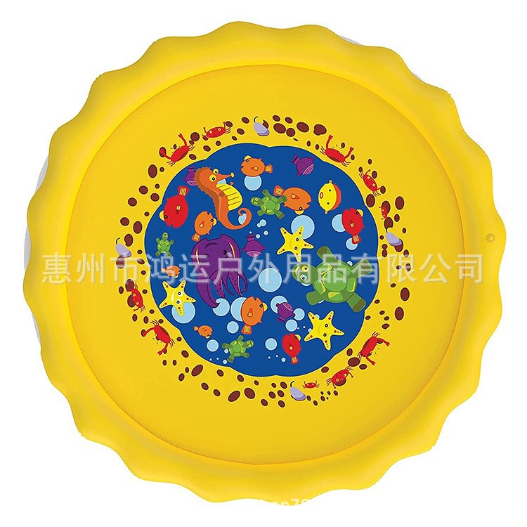 PVC transfronterizo delfines almohadilla de rociador de letras para niños juguetes de agua al aire libre mascotas almohadilla de rociador en stock