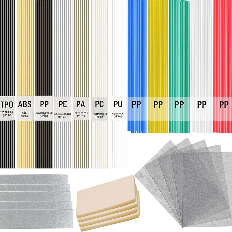 カラープラスチック溶接棒20/25cmPP PE PVC ABS PPR自動車バンパー修復ツール溶接棒|undefined
