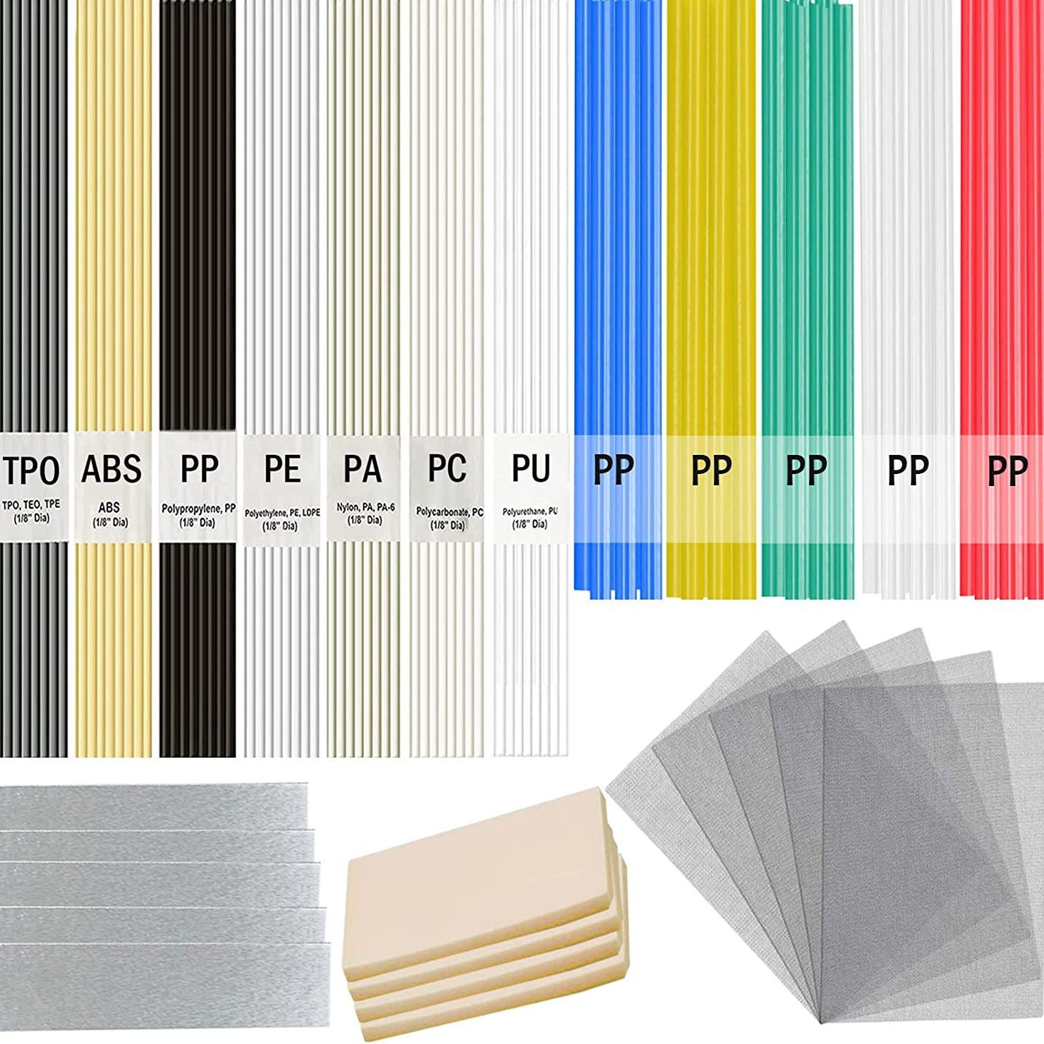 彩色塑料焊条20/25cmPP PE PVC ABS PPR汽车保险杠修复工具机焊条