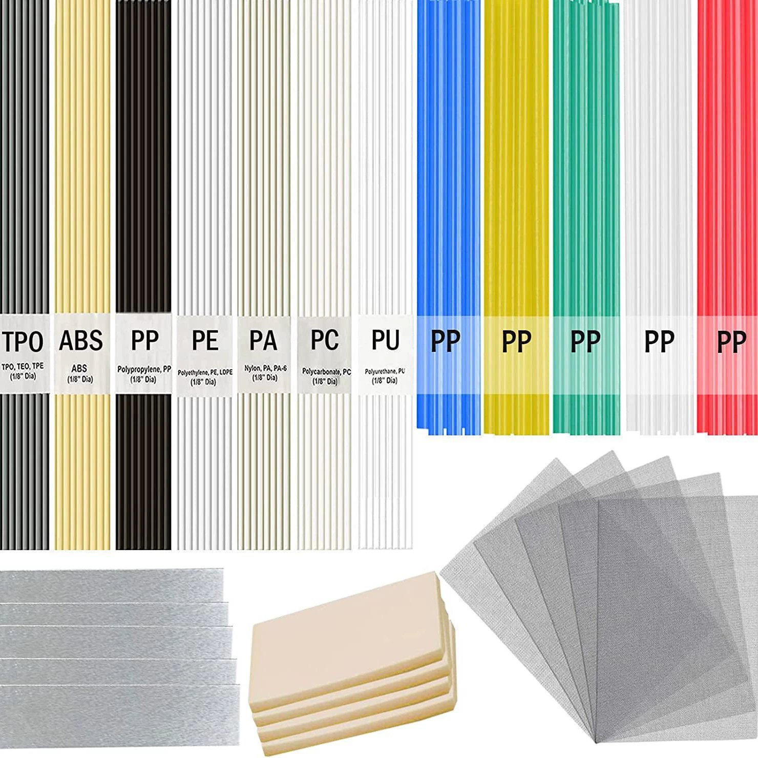 Цветной пластиковый сварочный электрод 20/25cmPP PE ПВХ ABS PPR автомобильный бампер ремонт станка сварочный электрод