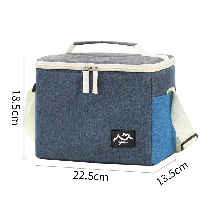 Bolsa de hielo transfronteriza de color contrastante bolsa de aislamiento de campamento al aire libre bolsa de almuerzo gruesa bolsa de caja de almuerzo