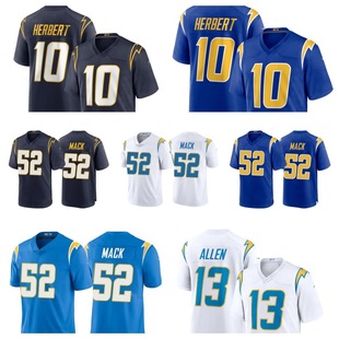 American football uniform Lightning team Chargers97#BOSA10#HERBERT legend second generation embroidered jersey