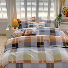 新款加厚植物羊絨純棉四件套床單全棉磨毛被套學生宿舍三件套批發