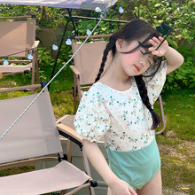 2023儿童泳衣连体泳装女童游泳装中小童女宝宝连体泳衣一件代发