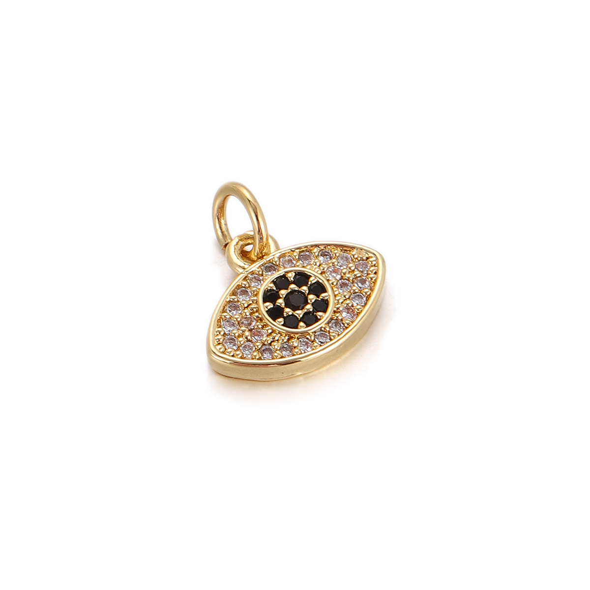 1g Weight Pendant Jewelry Making Type 9 * 15mm Jewelry Making Size DIY Ornament Accessories Classification 1 Piece Quantity Copper Material Devil's Eye, Hand Of Fatima Pattern All Seasons Season Polished Finish Plating Design Elegant, Vintage Style Style 1 Piece 9 * 15mm Copper Devil's Eye Hand Of Fatima Polished Pendant DIY Ornament Accessories 22