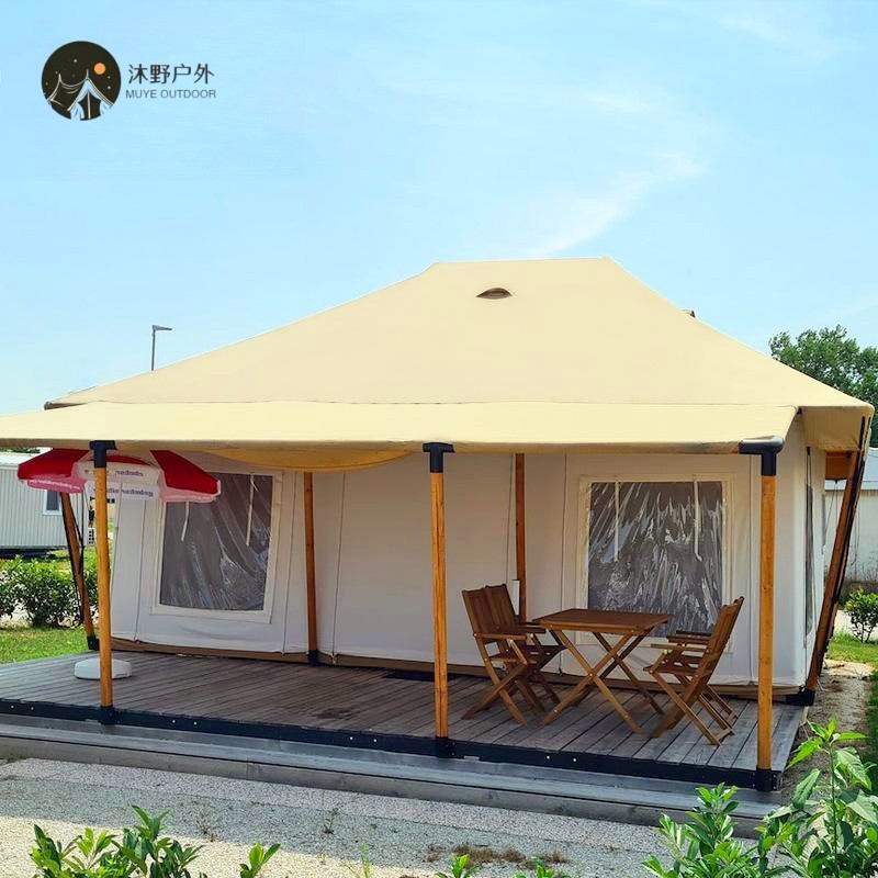 Muye estructura de acero al aire libre anti-mosquito tienda de campaña Hotel Gran lugar escénico Luz Hotel de lujo tienda de campaña fábrica