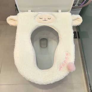 Cartoon Cute Plush Gourd Type Mother and Child Toilet Pad Integrated Parent-Child Toilet Pad Toilet Cushion Cover