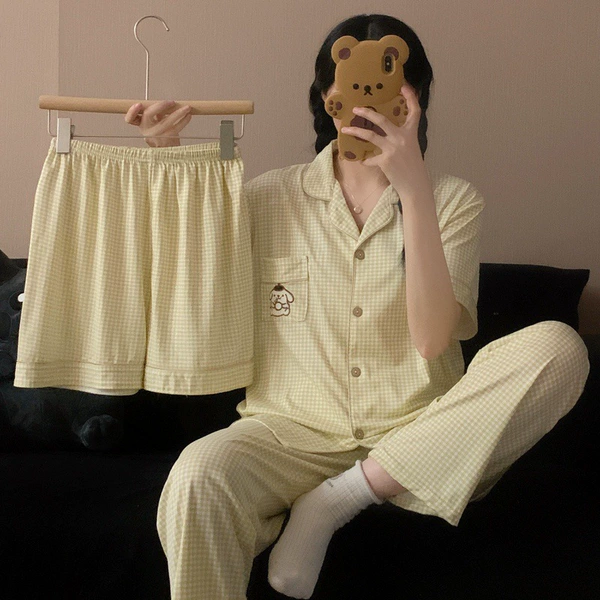 Set, shorts, trousers, 3 piece set, with short sleeve