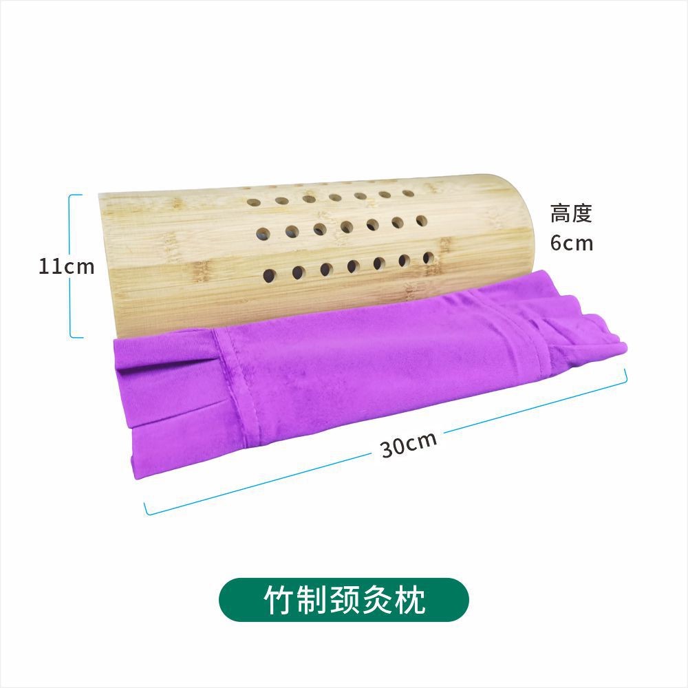 Moxa Pillow Neck Support with Smokeless Moxibustion Box Bamboo Cervical Warm Compress Ai Cao Moxa Stick Set 54 Sticks preparation