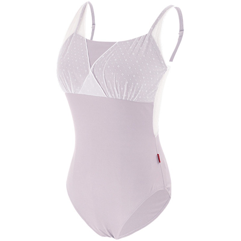 Adultos Ropa de baile verano Sling plisado patchwork danza práctica ropa gimnasia Ballet ropa femenina arte examen ropa corporal