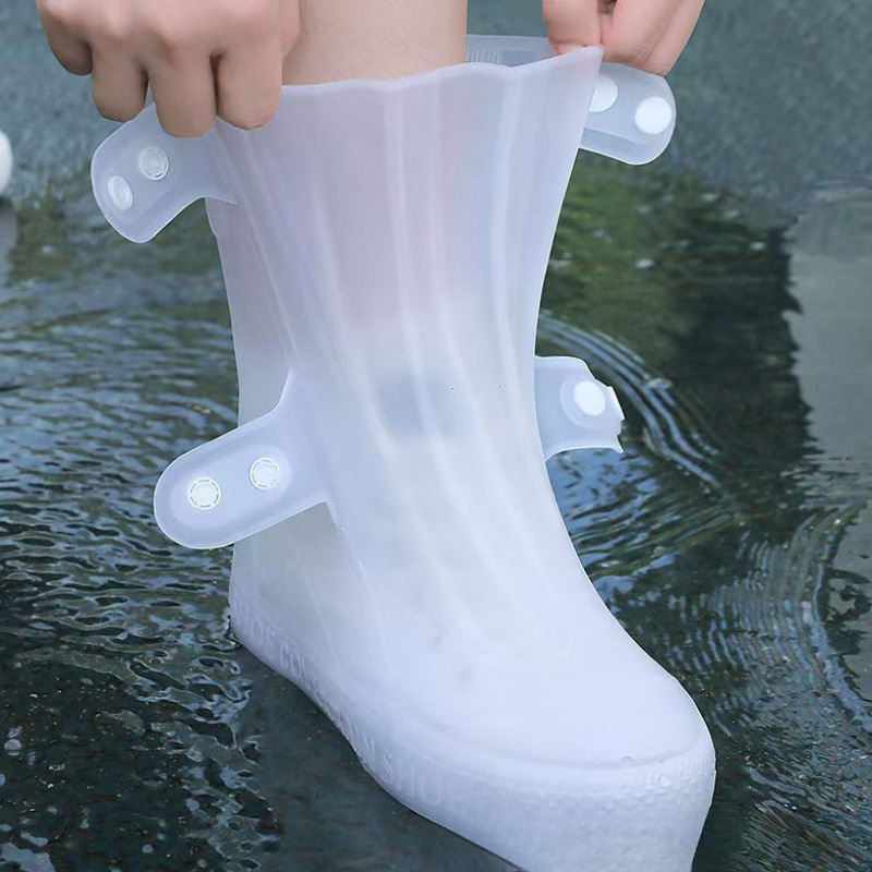 雨鞋套外穿防水防雨防滑硅胶加厚耐磨鞋套成人脚套下雨天高筒雨靴|undefined