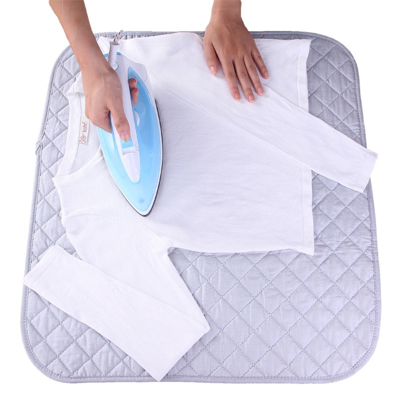 [Venta al por mayor de fábrica] almohadilla de planchado portátil plegable para el hogar almohadilla de planchado de hierro recubierta de plata de algodón en lugar de tabla de planchar