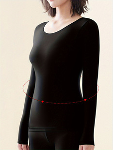 2025 Cross-Border New European and American Soft Seamless Long-Sleeved Thermal Intimates Set