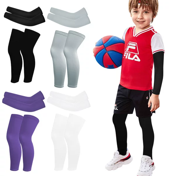 Summer Children's Sunscreen Sleeve UV-resistant Riding Leg Cover Combination Men's Outdoor Sunshade Quick-drying Sports Arm Guard