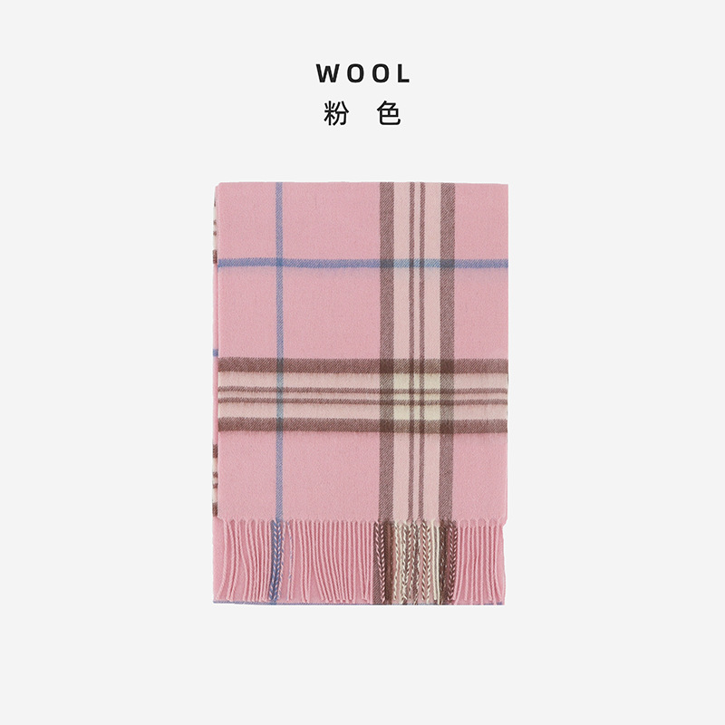 Otoño y invierno bufandas de lana de estilo británico invierno explosivo de estilo femenino de alta calidad cuello de estilo masculino a cuadros bordas gruesas chal