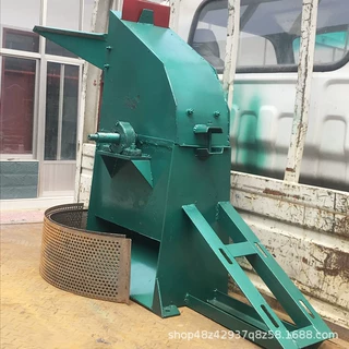 下口出料500型树皮粉碎机地瓜囊药渣粉碎机蔬菜杆粉碎机厂
