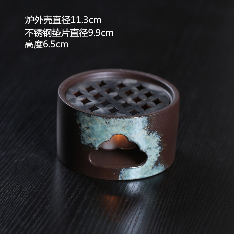 Vela de estilo japonés tetera calentador de té base tetera doméstica calefacción calentador de té Kung Fu ceremonia del té cero con calentador de té caliente