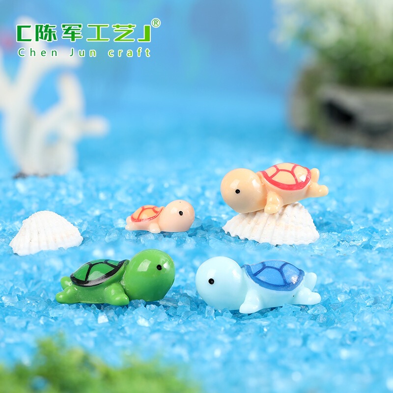 Huayue Gardening Moss Micro-Landscape Ecological Bottle Five-Color Sea Turtle Turtle Figurine DIY Landscaping