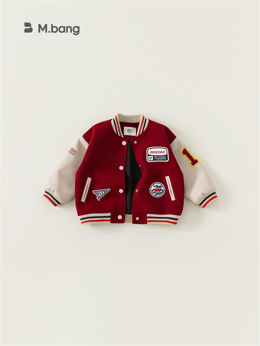 Chaqueta de béisbol Youbao para niños, chaqueta informal de primavera con letras para niñas, ropa de bebé a la moda